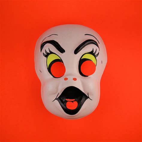 Collegeville Ghost Halloween Mask Ben Cooper Casper Cute Ghost Etsy