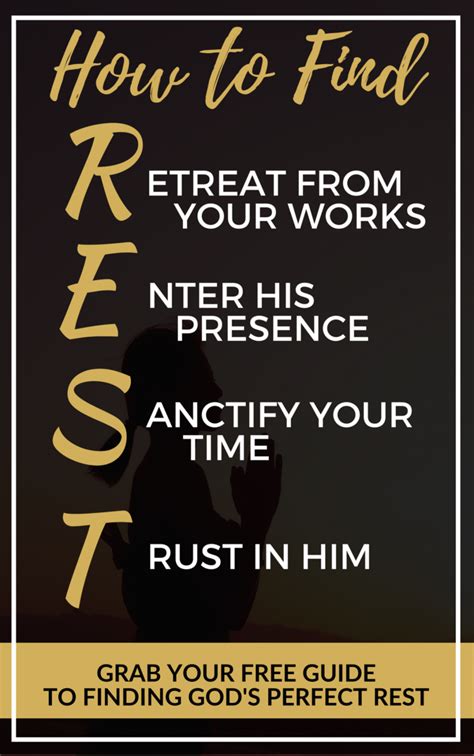 How To Find Rest In God Retreat To A Quiet Place Enter His Gates With
