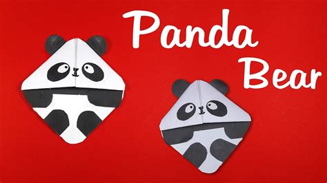 How To Make A Paper Panda Bookmark Easy Panda Bear Bookmark Diy