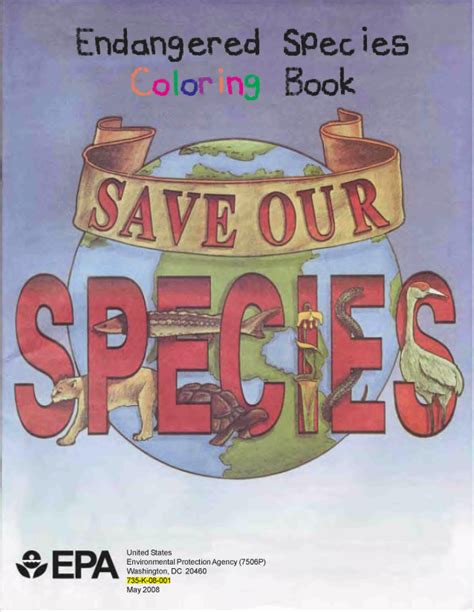 Download FREE Endangered Species Coloring Book from the EPA. Yay ...