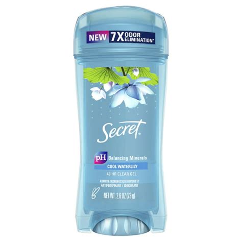 Secret Fresh Antiperspirant Deodorant Clear Gel Cool Waterlily 26 Oz