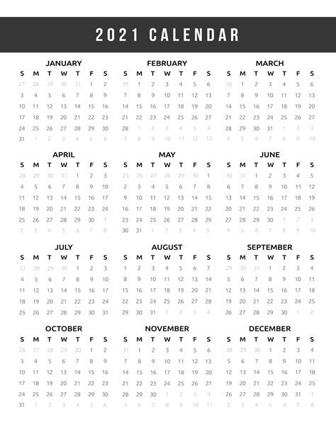 2021 Calendar 8x11 Printable One Page Example Calendar Printable