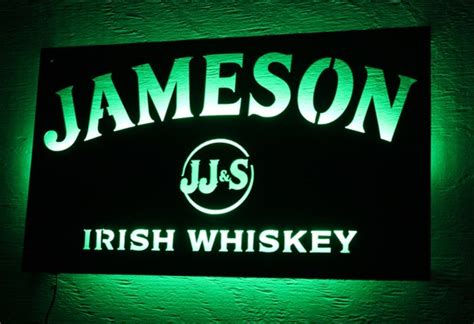 Modern Steel Jameson Whiskey Sign With Leds By Tuffmuffcustoms