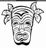 Coloring Tiki Pages Hawaiian Luau Hawaii Printable Print Drawing Mask Colouring Printables Head Theme Flower Flowers Color Party Crafts Masks sketch template