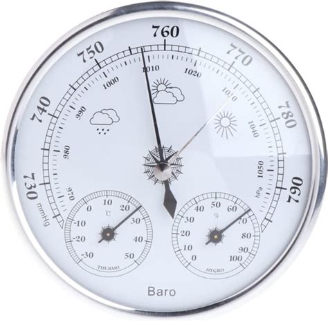 Pokhdye Wall Hanging Barometer Barometer Outdoor 3 In 1