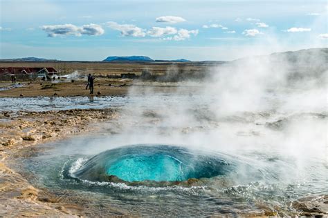 Geysir Is A Famous Hot Spring Located In The Geothermal Area In Haukadalur