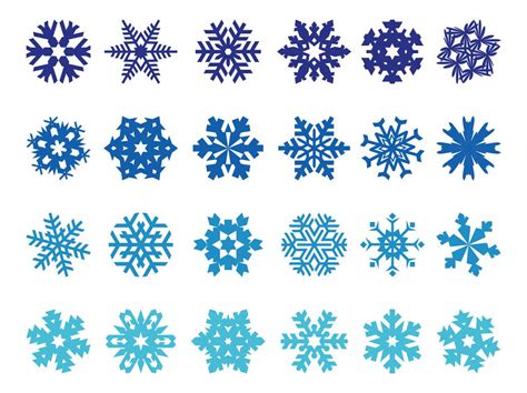 Pack Of Snowflake Vector Free Download - LTHEME
