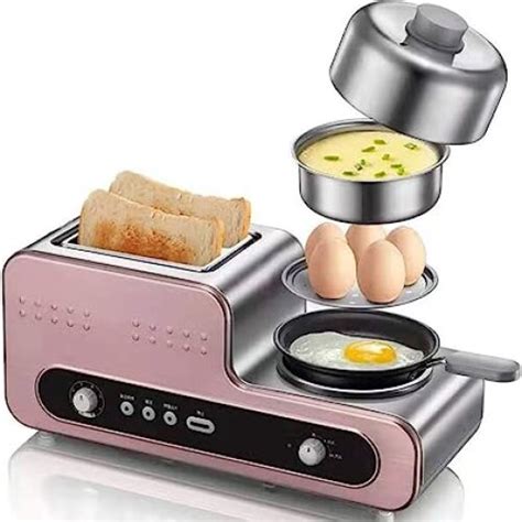 Toaster Egg Boiler And Poacher Breakfast Multi Cooker With