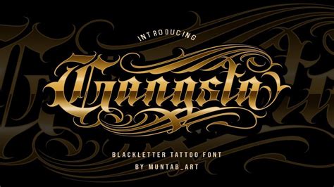 Gangsta Typeface Tattoo Fonts Font Free Download Youtube