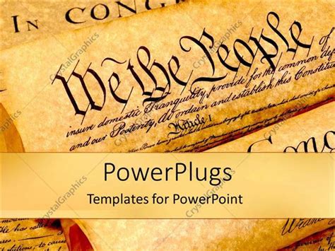 Powerpoint Template The United States Of American Constitution History