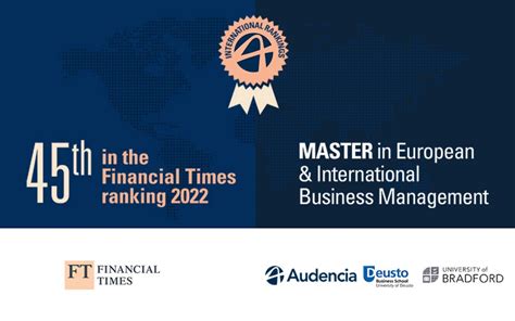 Financial Times Masters In Management Ranking 2022 Two Audencia Programmes In The World Top 50