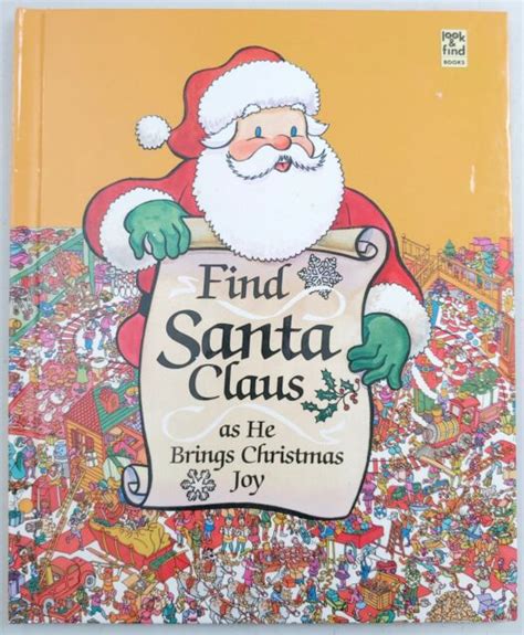 Look And Find Books Find Santa Claus As He Brings Christmas Joy 1991