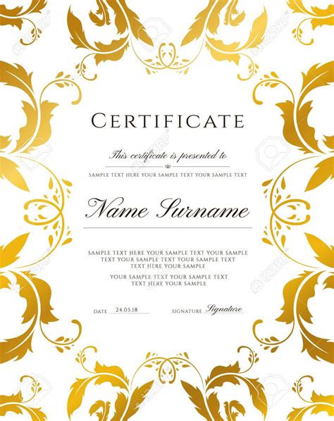 Certificate Border Design Templates