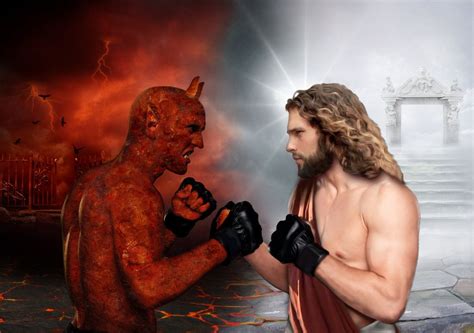 God Satan Devil Vs Jesus The Winner Takes It Alldevil Vs Jesus By Rinatart On Deviantart
