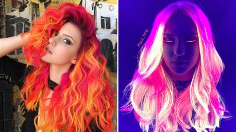 Glow In The Dark Hair Yes Its A Real Thing Neon Hair Hair Color Trends Carmel Hair Color