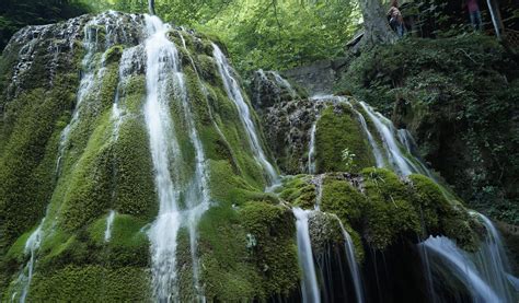 857652 Bigar Waterfall Romania Waterfalls Crag Moss Mocah Hd