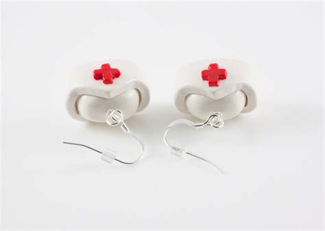 Nurse Cap Earrings Nurse Hat Earrings Nurse Earrings Nurse Etsy