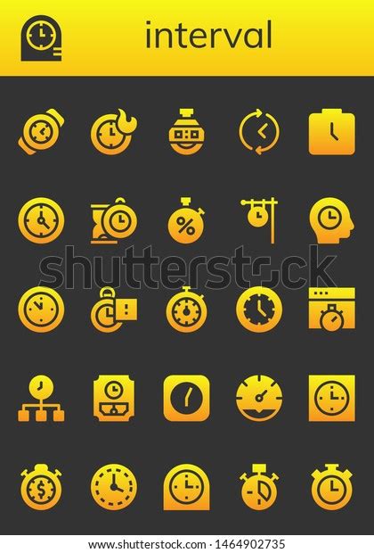 Interval Icon Set 26 Filled Interval Stock Vector Royalty Free