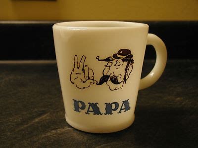 Vintage Papa Hazel Atlas Mug Milk Glass Antique Price Guide Details Page