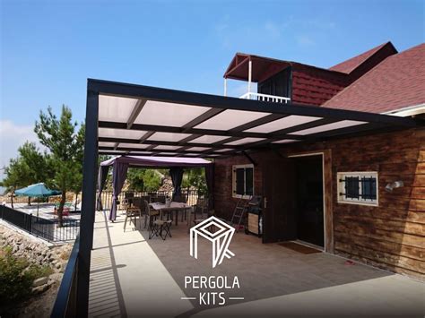 Modern Steel Pergola With Polycarbonate Roofing Is Just What This