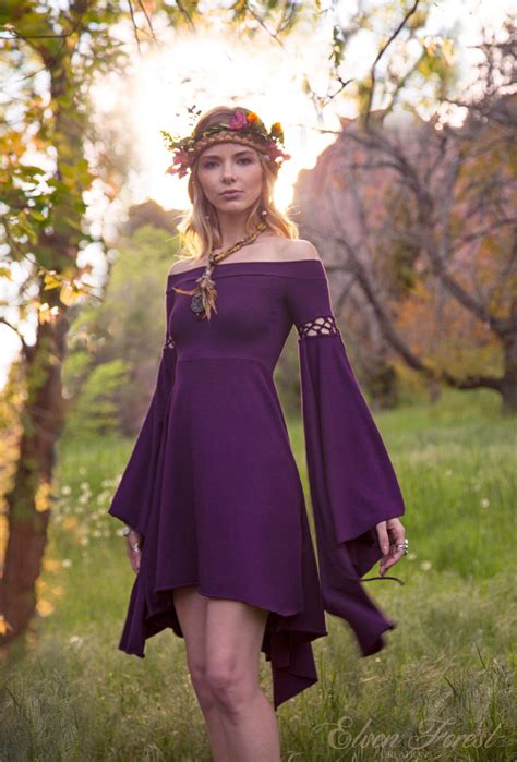 Summer S Eve Dress ~ Elven Forest Bohemian Romantic Elven Dress Festival Clothing Ren Faire