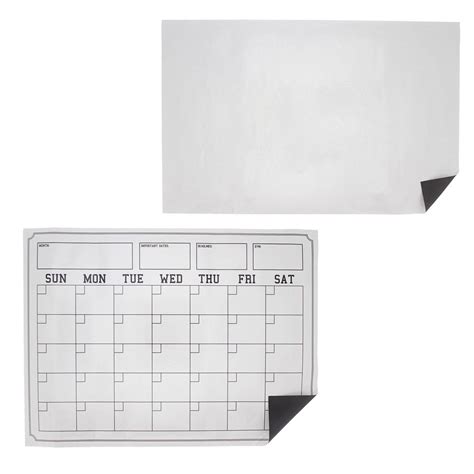 Magnetic Dry Erase Board Calendar And Whiteboard 2 Piece Set Reusable