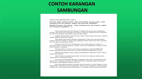 Karangan Menyambung Cerita