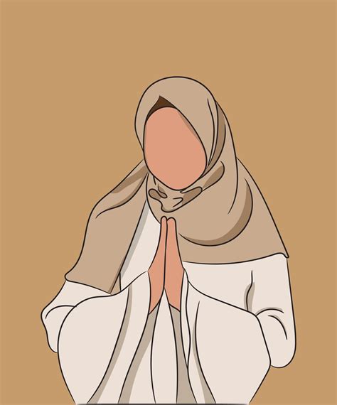 Muslim Girl Wearing Hijab Vector Illustration 3450407 Vector Art At Vecteezy