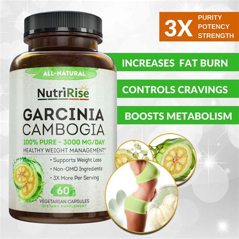 This weight loss formula supplement provides a fat reduction effect through the hca production material, which can be an important component of. NutriRise Garcinia Cambogia Review - Best Weight Loss ...