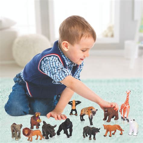 Animal Figures Jungle Animal Toy Set 12 Pieces Playkidz Toys