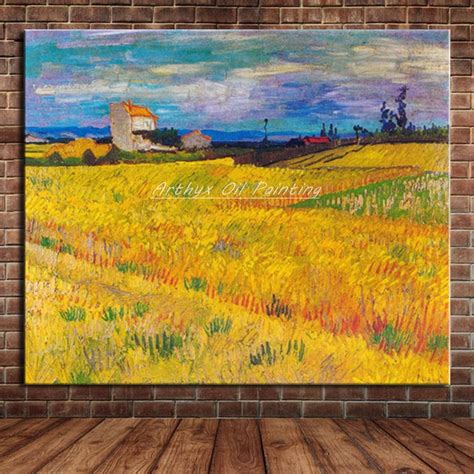 Van gogh quote by stacey zimmerman: Hand Made Reproduction Wheat Field of Vincent Van Gogh Famous Oil Painting On Canvas Wall Art ...