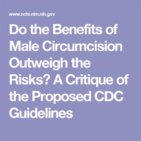 Do The Benefits Of Male Circumcision Outweigh The Risks A Critique Of