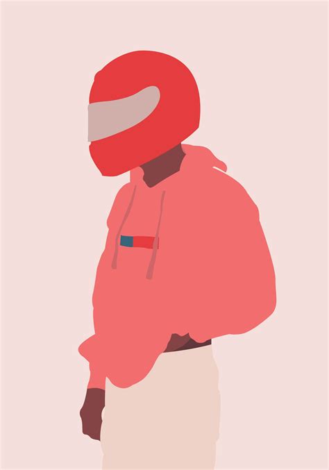 Frank Ocean Illustration Design Poster Artist Simple Canvas