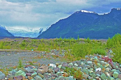 Kennecott Glacier In Wrangell Saint Elias National Park Alaska