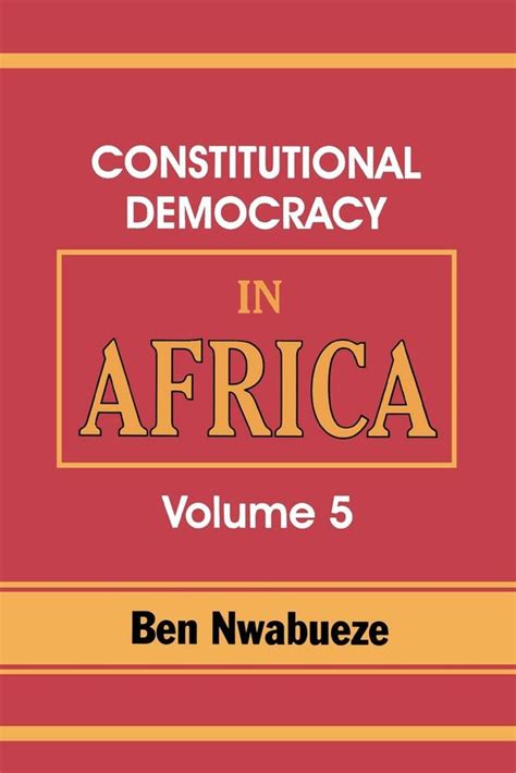African Books Collective Constitutional Democracy In Africa Vol 5