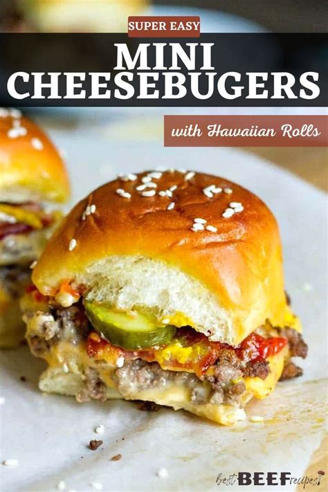 Bacon Cheeseburger Sliders On Hawaiian Rolls Recipe Cheeseburger