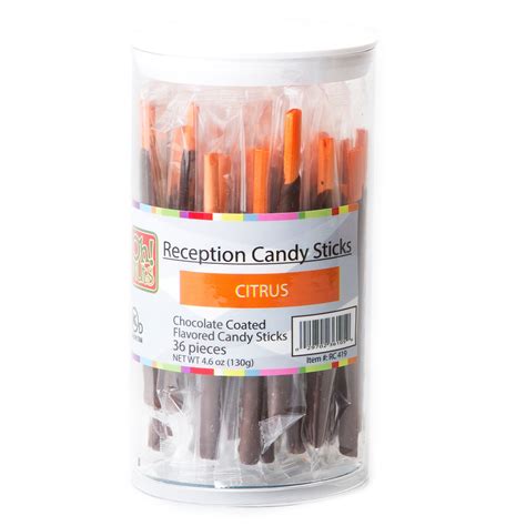 Orange Reception Candy Sticks Chocolate Citrus • Reception Candy