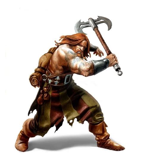 M Barbarian Battle Axe Backpack Traveler Heroic Fantasy Fantasy Male