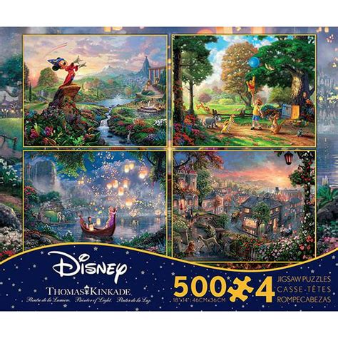 Ceaco Thomas Kinkade The Disney Collection 4 In 1 Multipack B