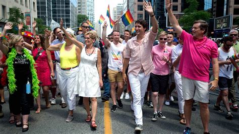 after toronto canada pm trudeau walks the vancouver pride march