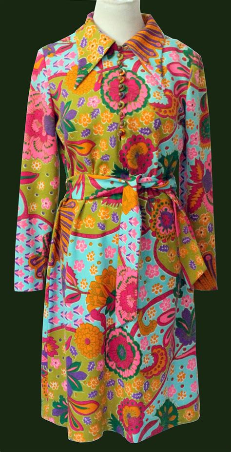 1960s psychedelic dress with toby tanner by marjorie lord label collectors weekly