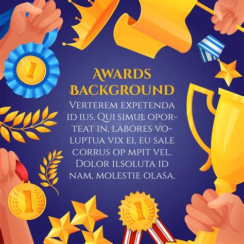 Award And Prizes Poster Stock Vector Illustration Of Figurine 249164409