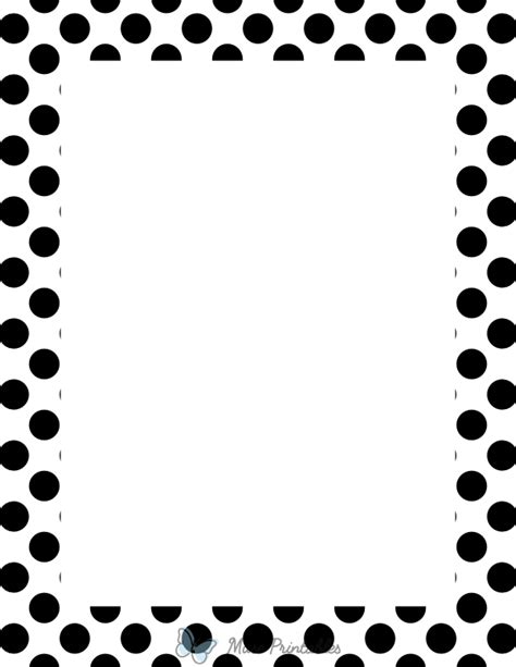 Printable Polka Dot Border Paper Free Printable Paper