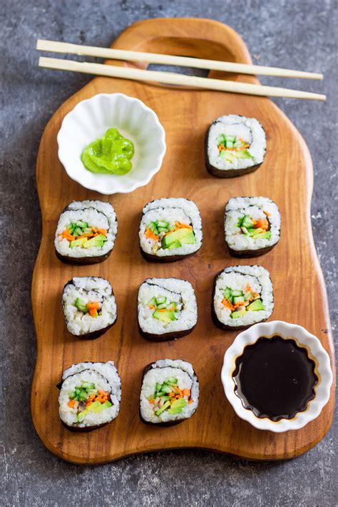 One Teaspoon Of Life Avocado Cucumber Carrot Sushi Vegan Maki Roll