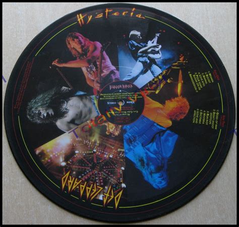 Totally Vinyl Records Def Leppard Hysteria Lp Picture Disc Special