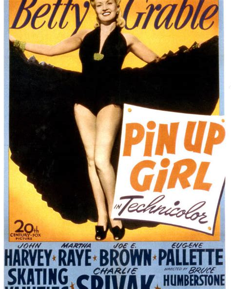 Pin Up Girl Betty Grable 1944 Poster By Everett