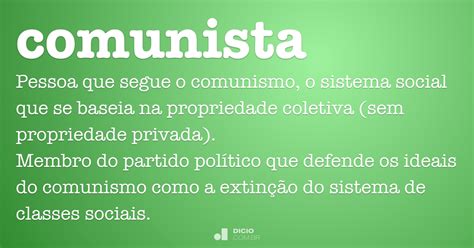 Comunista Dicio Dicionário Online de Português