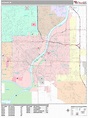 Saginaw Michigan Wall Map (Premium Style) by MarketMAPS