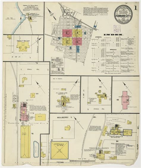 Hubbard City 1904 Sheet 1 Side 1 Of 1 The Portal To Texas History
