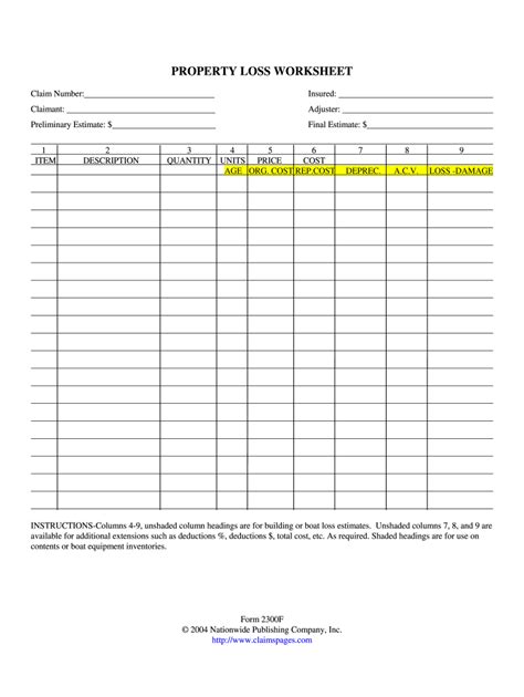 Adjusters Worksheet Fill Online Printable Fillable Blank Pdffiller